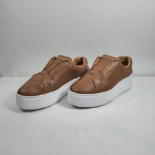 Russell & Bromley Park Up Brown Leather Flatform Trainers Size EU 40 / UK 7