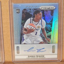 Sania Feagin 2025 WNBA Prizm Rookie Silver Prizm TB Autograph LA Sparks
