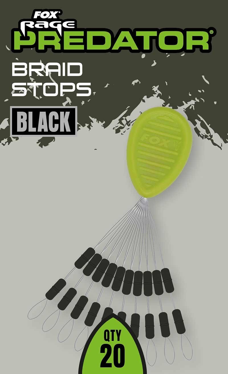 Fox Rage Predator Braid Stops Black / Pike Fishing Tackle