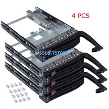 4PCS Supermicro MCP-220-00118-0B Tool-Less 3.5" to 2.5" Converter Drive Tray