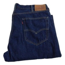 Levi Lotto 501 Big E Jeans dritti blu vita 40 gamba 34 W40 L34 bottoni mosca (Q8756)