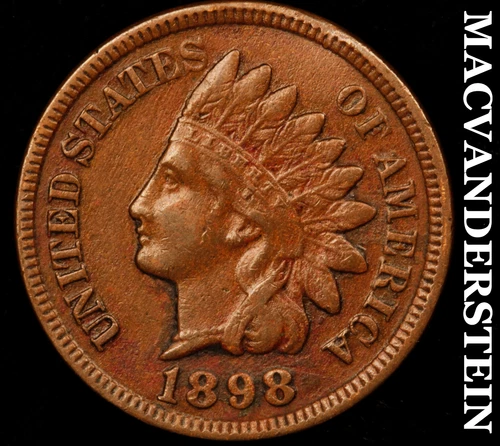 1898 Indian Head Cent- Semi Key Better Date No Reserve #J4446
