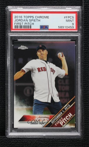 2016 Topps Chrome First Pitch Jordan Spieth #FPC-5 PSA 9 MINT 0c37