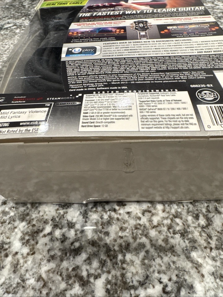 Rocksmith 2014 Edition PC Video Game with Cable Brand NEW Sealed WIN MAC DVD - Image 4 of 4