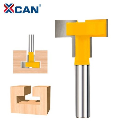 XCAN CNC-Fräser Nutfräser T-Nutschiene 8mm Schaft Für Holz Oberfräser HM 29*52mm