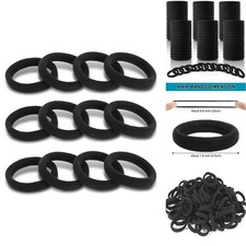 120PCS Black Hair Ties for Women Girls