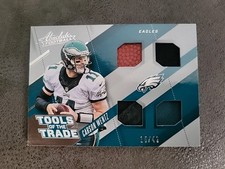 2017 Panini Absolute Carson Wentz Tools of the Trade Quad Relic #15/49