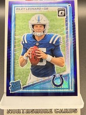 2025 Panini Donruss Optic NFL Purple Shock Rated Rookie #255 Riley Leonard (RC)