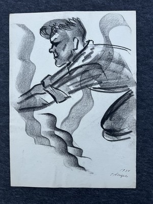 Angres Erich, Berlin, Drawing, 1955, Young Man, Jockey?