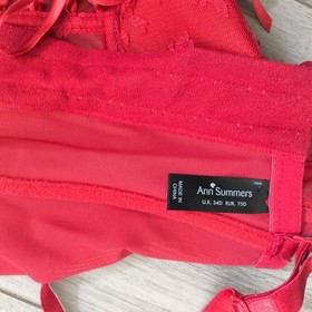 Vintage Ann Summers Red Lace Entice Boned Multi Way Corset Top Size 34D