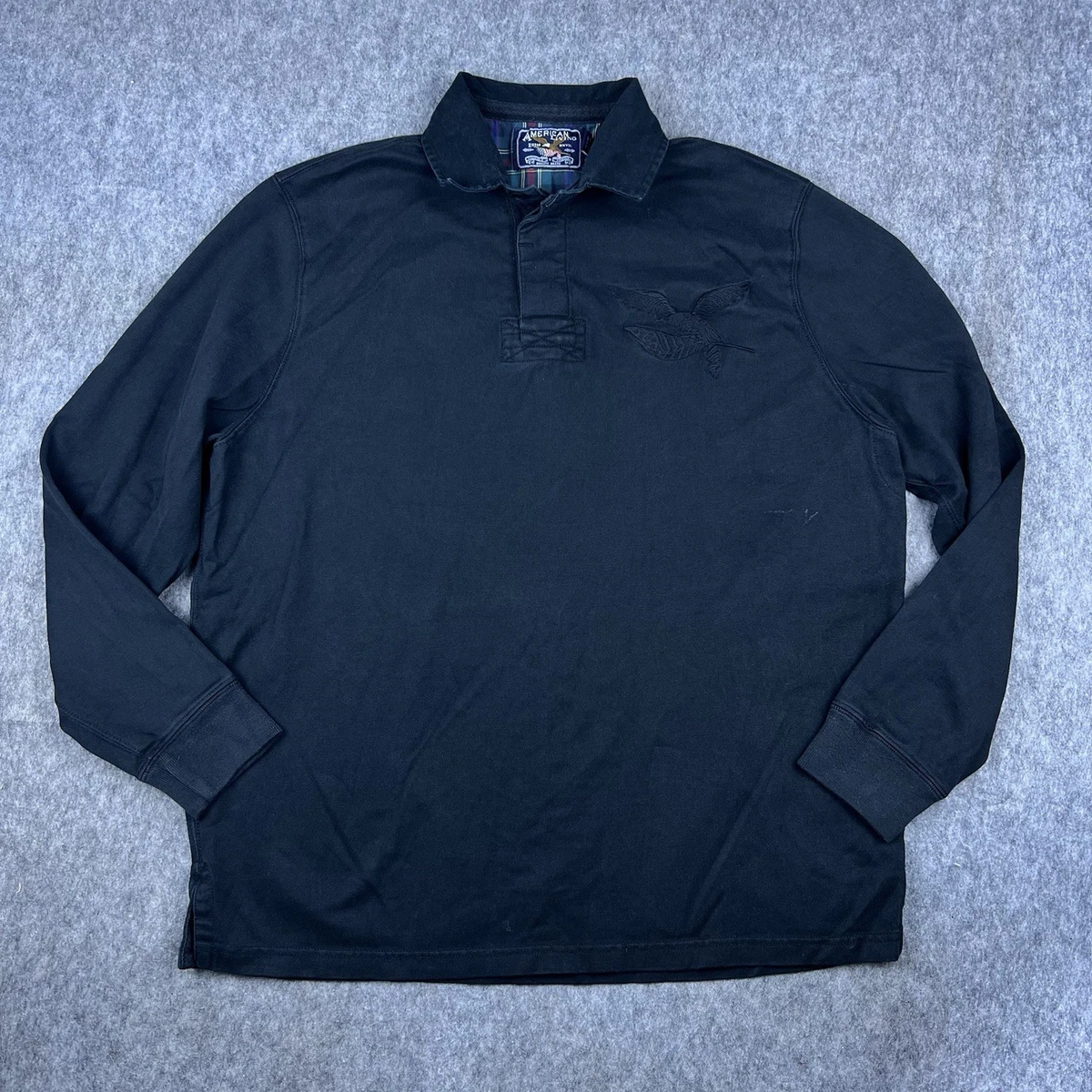 American Living ラガーシャツ ネイビー グレー XL American Living ラガーシャツ ネイビー グレー XL American Living