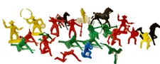 Vintage Tim Mee Indians Cowboys Plastic Figure Lot- Tim-Mee, Timmee