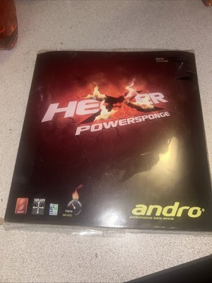 Andro Hexer Powersponge Table Tennis & Ping Pong Rubber, 2,1 Mm Black NEW