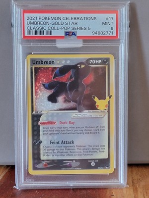 PSA 9 MINT Umbreon Gold Star Holo 17/17 Pokémon TCG Celebrations 2021