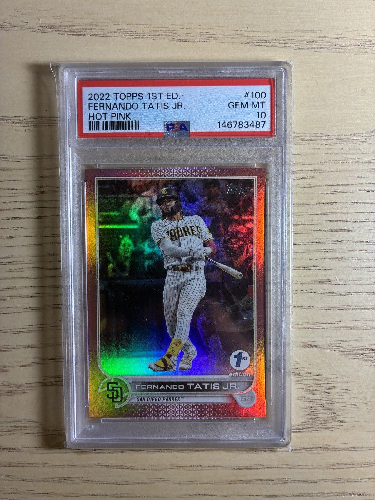 2022 Topps 1st Edition Fernando Tatis Jr Hot Pink PSA 10 (POP 1)