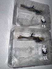 2X Star Wars Micro Galaxy Squadron Biker Scout Speeder Bike Ser 4 Figure Vehicle