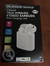 New True Wireless Stereo Earbuds With Charging Case Platinum Series White