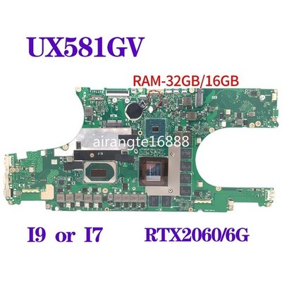 UX581G For ASUS Zenbook Pro Duo UX581 UX581GV Motherboard W/ i7 i9 CPU RTX2060
