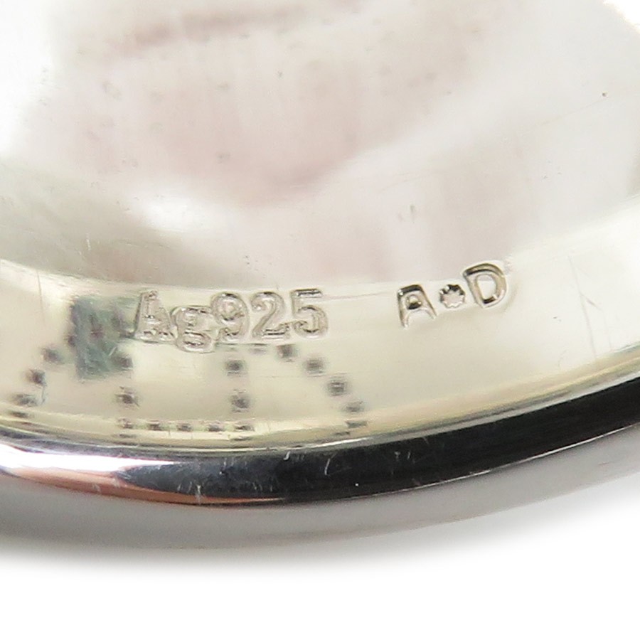 Auth HERMES Eclipse Ruban Ring Silver 925 - e6141… - image 6