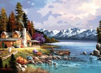 Puzzle (500 T.) Ferienhaus (Perre) Neu/Ovp