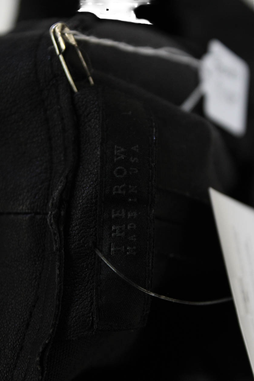 FILA Leggings donna The Row pelle vita alta dettaglio pannello tinta unita nero taglia S