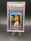 2024 Panini Donruss Rated Rookie Bo Nix #369 Optic Preview Pink Prizm (RC) PSA 9