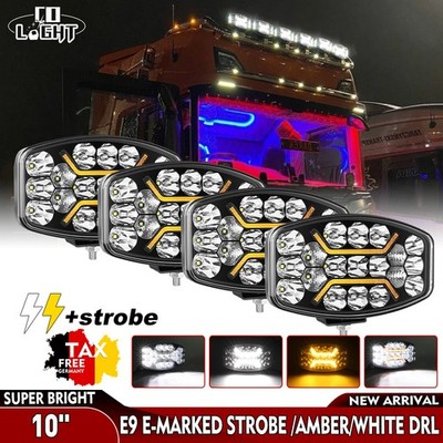 4x für Scania Volvo DAF MAN 12/24V LED Fernscheinwerfer Positionslicht Spotlight