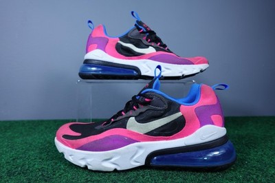 Nike Air Max 270 React Shoes Youth Size 6.5Y Black Pink Purple GS BQ0101-001