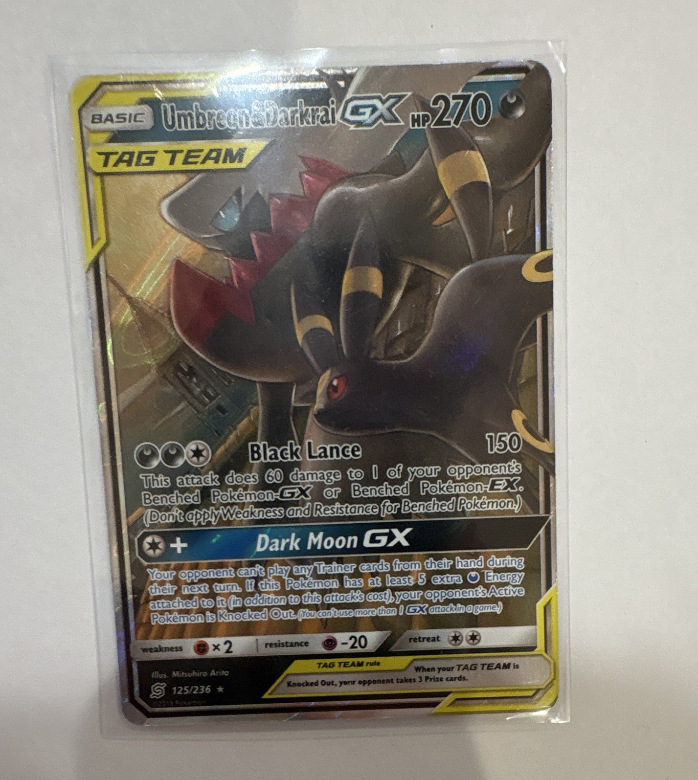 Umbreon & Darkrai GX 125/236 Unified Minds TAG TEAM Holo EN 270HP