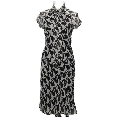 Diane von Furstenberg, Kleid, Größe: 40, Schwarz/Grau, Elasthan/Seide #F51