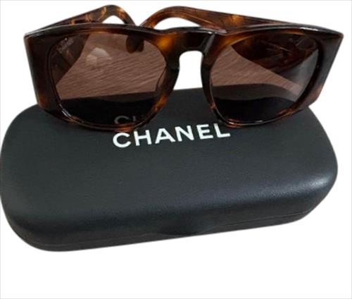 CHANEL Tortoise Frame Brown Lens Sunglasses with CoCo Mark 01450 91235 48/18 125