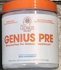 The Genius Bran, Pre Workout Powerhouse, Blue Rasberry, 11.35 oz 