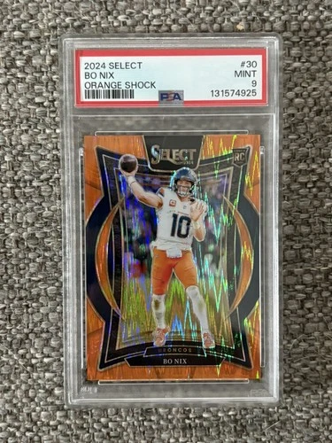 BO NIX PSA 9 2024 PANINI SELECT #30 ROOKIE ORANGE PRIZM SHOCK RC /499