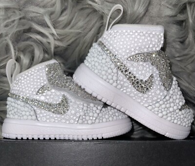 Baby Jordan Triple White Size Custom Crystal UK UK