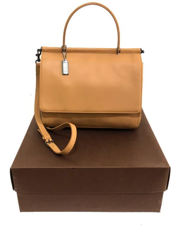 NEW Coach Vtg Camel Tan Whitney Baby Brief Doctor Tote Bag Purse