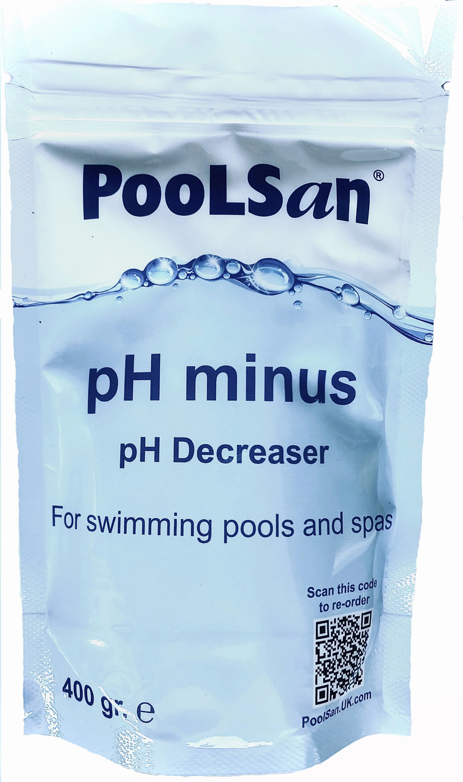 PoolSan pH Minus pH reducer and alkalinity reducer 400gr for pools & hot tubs