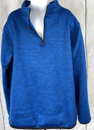 Xersion Boys Medium 10/12 Long Sleeve Half Zip Blue Pull Over Sweatshirt - Picture 3 of 8