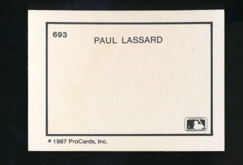1987 ProCards Ft. Lauderdale Yankees #693 Paul Lassard signed auto set break - Image 2 of 2