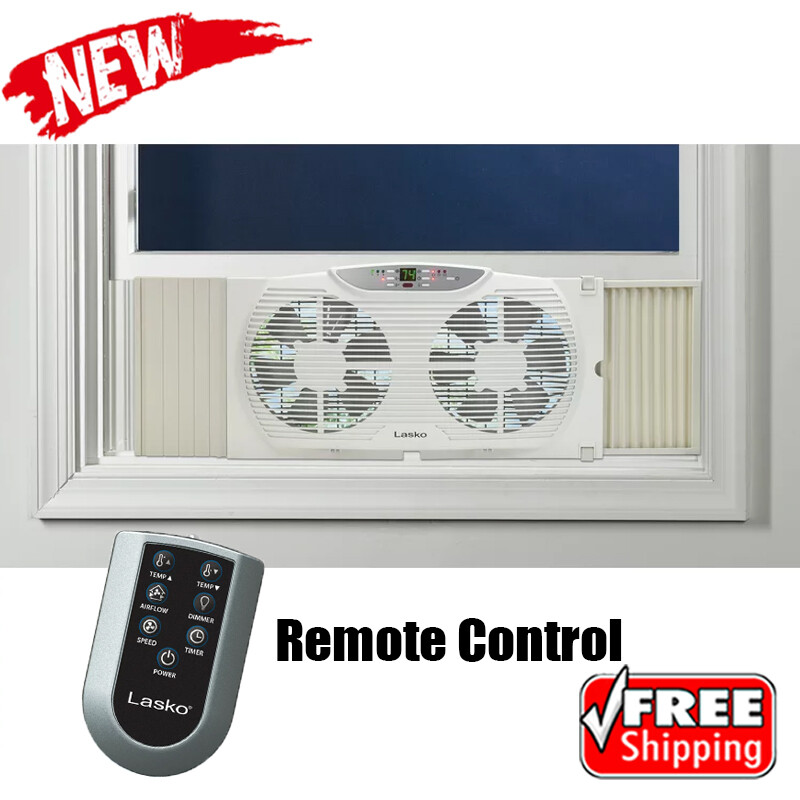Electrically Reversible Twin Window Fan 9inch w/ Remote Control 3