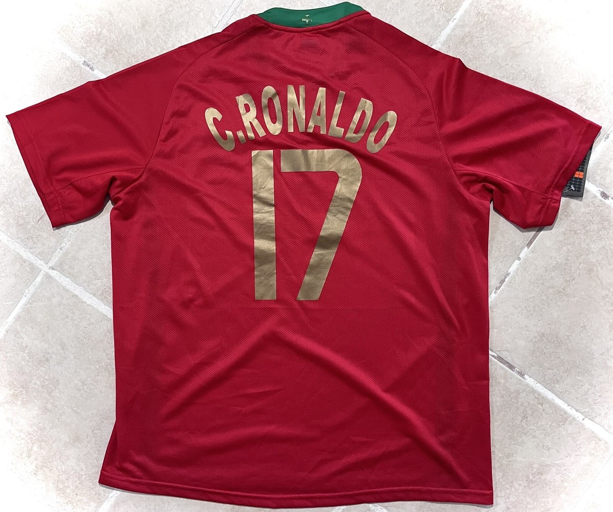 Cristiano Ronaldo #17 Portugal 2008-10 Nike Home Jersey New