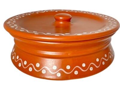 Tontopf Handi mit flachem Deckel 6'''' 7'''' 7,5'''' indisches Curry Biryani Reis Desserttopf