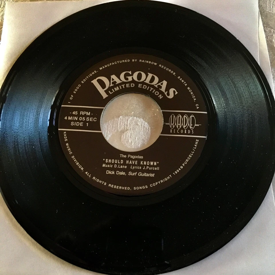 The Pagodas: Should Have Known (feat. Dick Dale) Limited Edition 7" Vinyl Single - Image 2 of 4