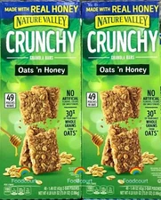 2 Packs Nature Valley Oats 'n Honey Crunchy Granola Bars 49 ct 73.01oz Each Pack