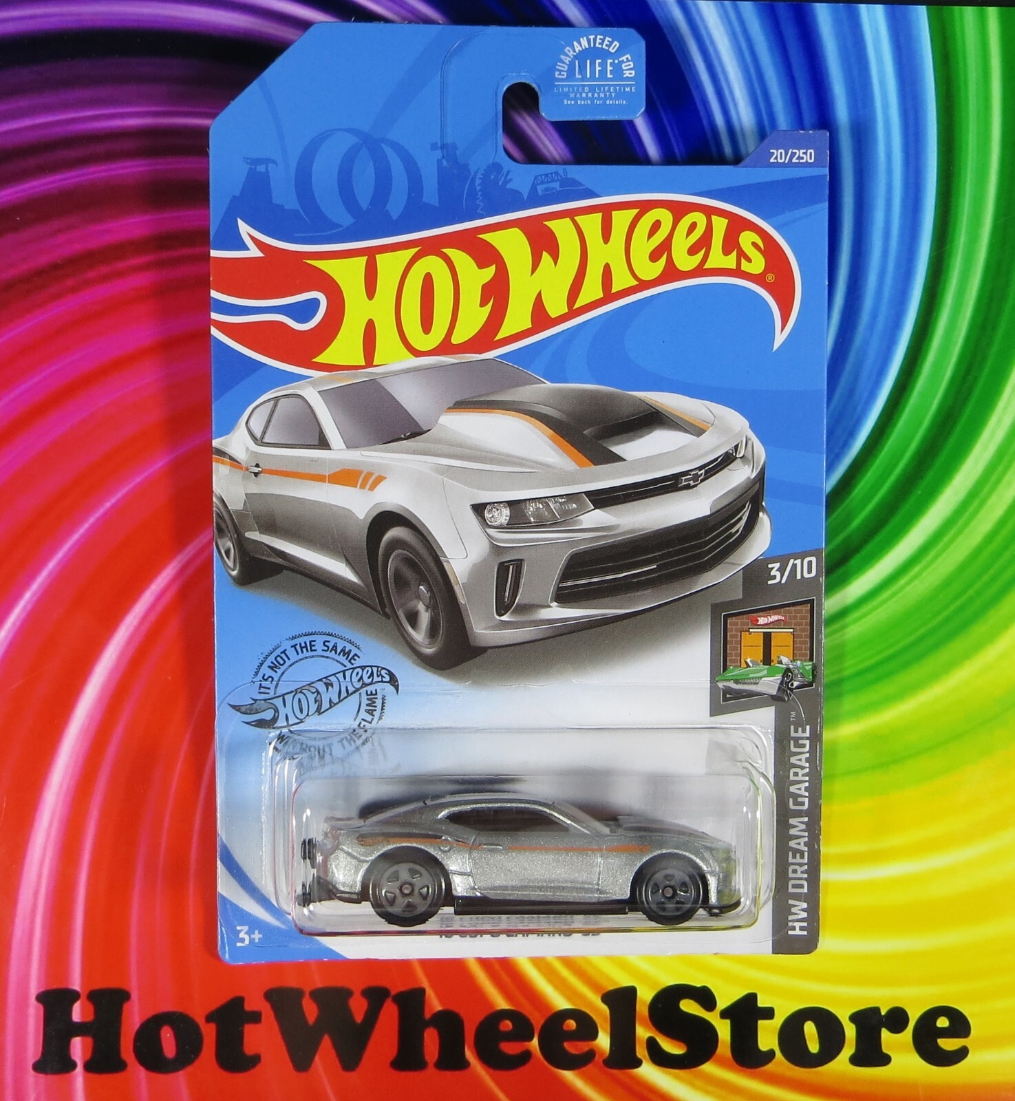 2020  Hot Wheels  Silver  '18 COPO CAMARO SS  Card #20  HW79-051524