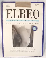 ELBEO FIRM SUPPORT FACTOR 10 STOCKINGS WITH LYCRA COLOUR SILKY MEDIUM SHOE 4½-6