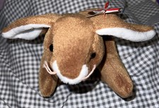 TY  EARS the Rabbit Beanie Baby 1995 PVC Pellets New Rare With Errors