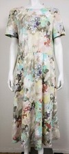 VTG Willow Ridge Dress Plus Size 14 Floral Stretch Short Sleeve Flowers Abstract