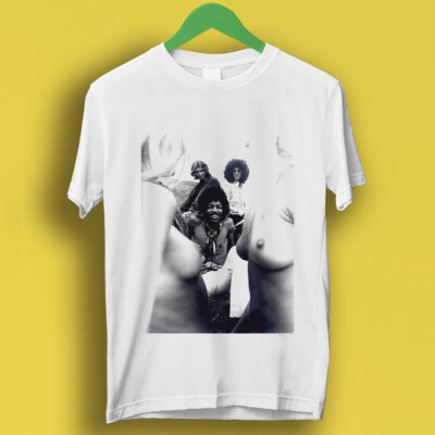 Jimi Hendrix at Maui Hawaii 1968 Hippie Küken Musik Retro Tee T-Shirt P2231