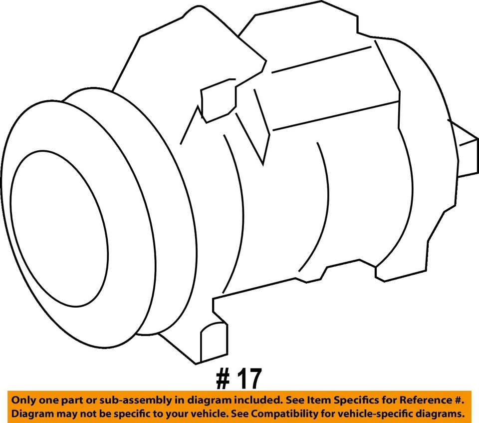 Used A/C Compressor fits: 2008 Dodge Sprinter 2500 3.0L diesel w/o heavy duty re Foto 4 de 4