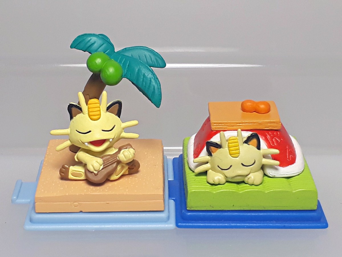 Meowth Pokemon Party Diorama Figure Set Bandai 1998 In-Case